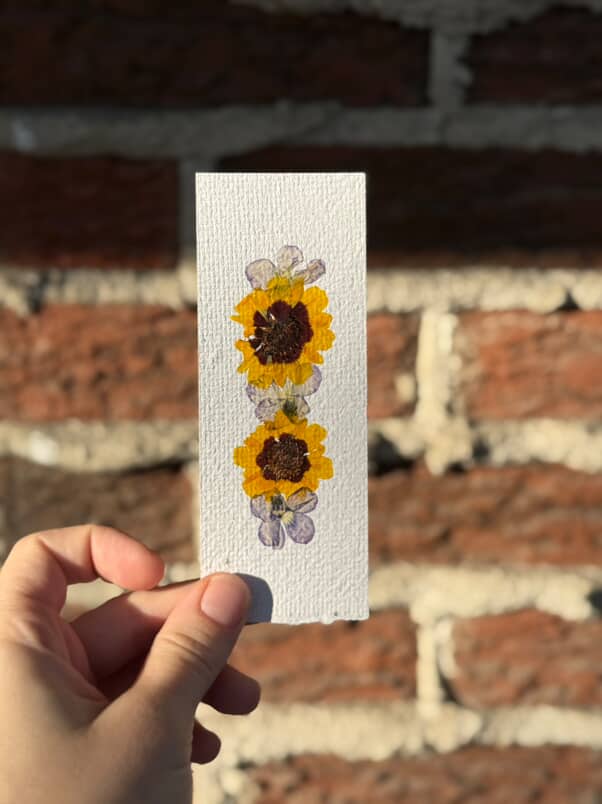 Signet floral unique #13 + carte Maman d'amour + tisane Calme