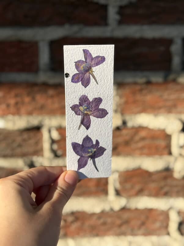 Signet floral unique #6 + carte M comme Merveilleuse + tisane Calme