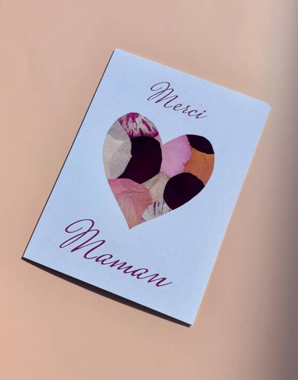 Signet floral unique #4 + carte Merci Maman + tisane Calme